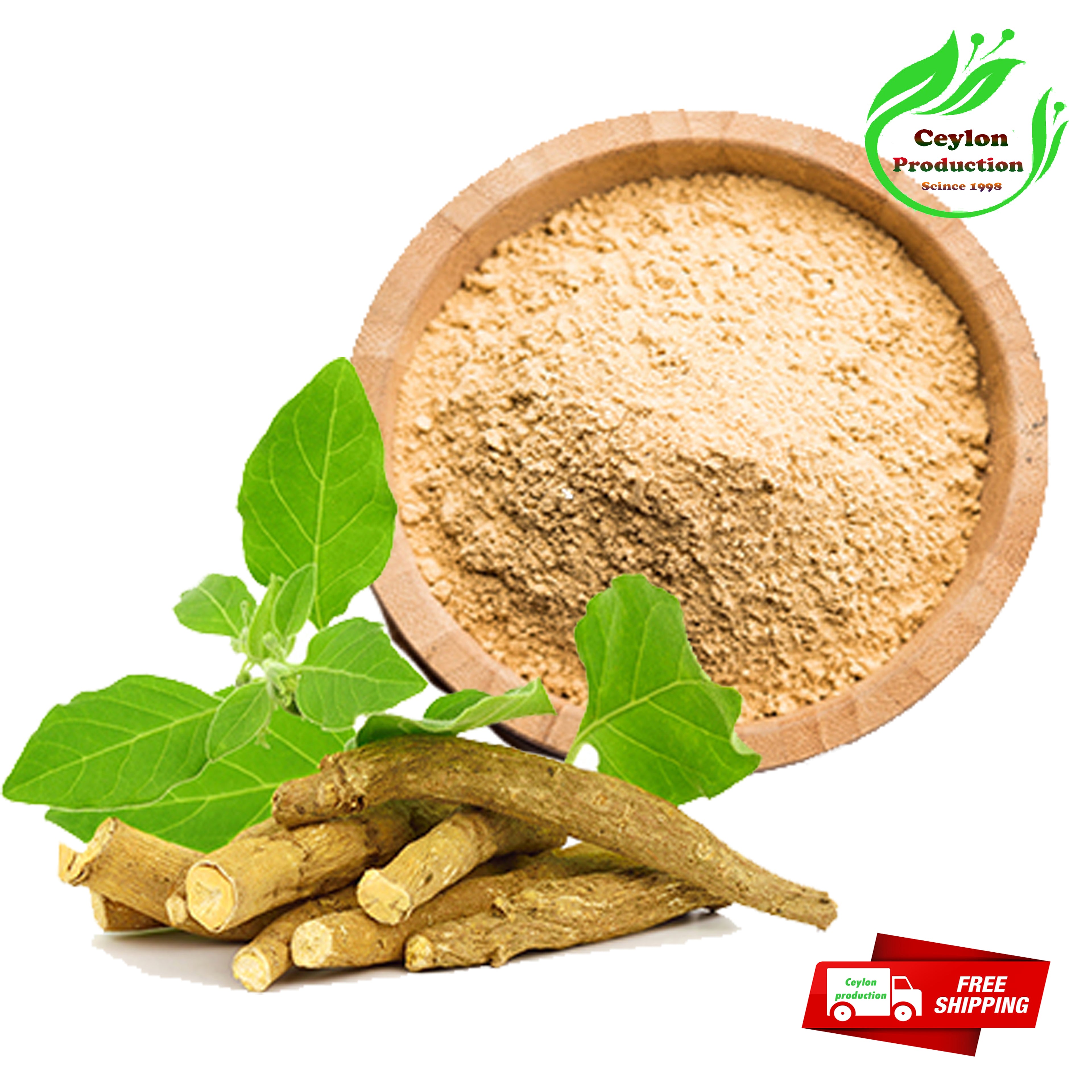 Organic dried Ashwaganda Root ground Powder - Ashwagandha Withania somnifera